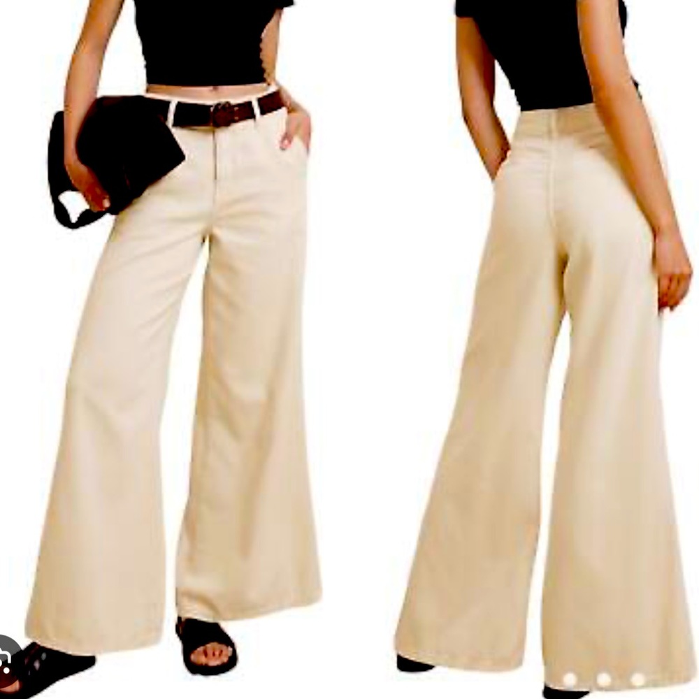 NWT ultra high rise wide leg pants